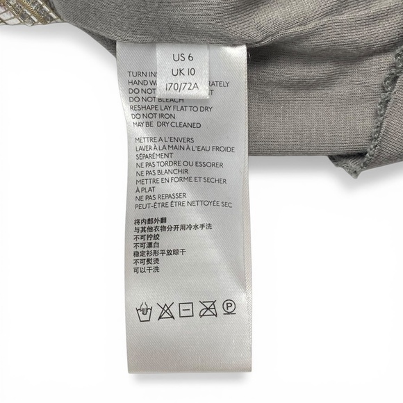 Anthropologie x Maeve Pleated Shimmer Silver Skirt Size 6 - Picture 5 of 7